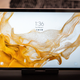 The Samsung Galaxy Tab S8 tablet propped up on a stand sitting on a table.